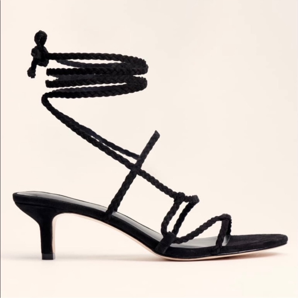 NEW! Reformation Porto Sandal Black US 8 - Picture 4 of 9